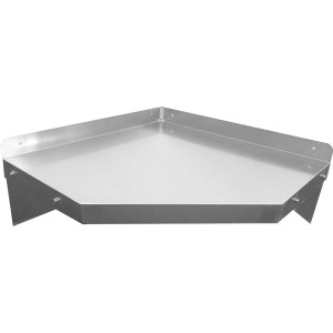 Væghylde Hjørneenhed i rustfrit stål 600x600x250mm | Adexa WSCN6030