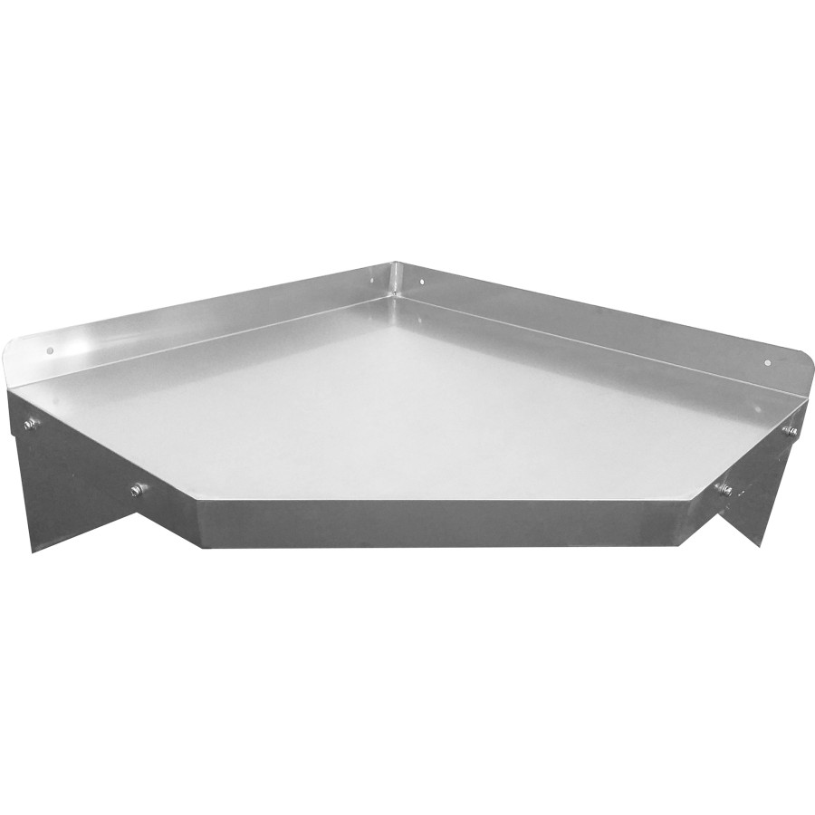 Væghylde Hjørneenhed i rustfrit stål 600x600x250mm | Adexa WSCN6030