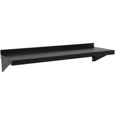 Væghylde i sort pulverlakeret stål 1000x300x190mm | Adexa WSPC30100