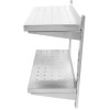 Væghylde Perforeret 2 hylder Rustfrit stål 1000x350x600mm | Adexa WSWB35100P