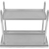 Arbejdsbord med underhylde og kant i rustfrit stål  800x700x900/1000mm | Adexa WT7080