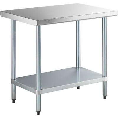 Arbejdsbænk i rustfrit og galvaniseret stål med underhylde 1200x700x900mm | Adexa WT70120G