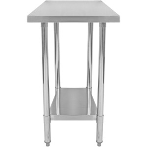 Arbejdsbord i rustfrit stål med justerbar underhylde 450x600x900mm | Adexa WT6045WO