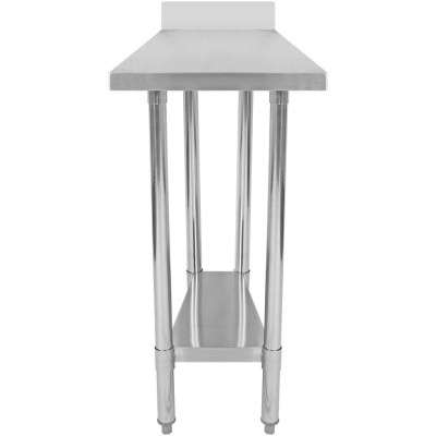 Arbejdsbord i rustfrit stål med kant 300x700x900mm | Adexa WT7030