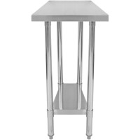Arbejdsbord i rustfrit stål med justerbar bundhylde 300x700x900mm | Adexa WT7030WO