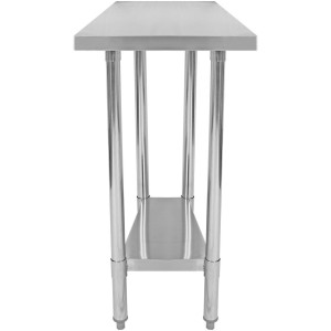 Arbejdsbord i rustfrit stål med justerbar bundhylde 300x700x900mm | Adexa WT7030WO