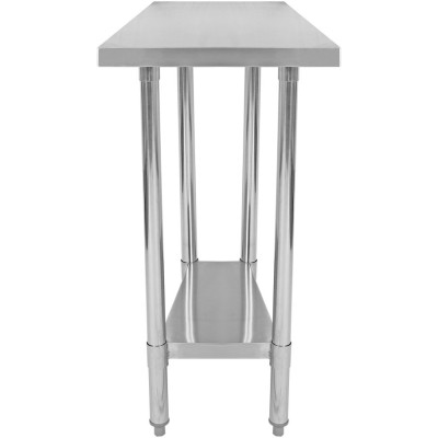 Arbejdsbord i rustfrit stål med justerbar bundhylde 300x700x900mm | Adexa WT7030WO