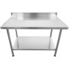 Arbejdsbord med hjul og justerbare fødder i rustfrit stål underhylde Kant 800x700xx850/930mm | Adexa WT7080C