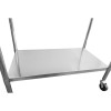 Arbejdsbord med hjul og justerbare fødder i rustfrit stål underhylde Kant 800x700xx850/930mm | Adexa WT7080C