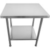 Arbejdsbord med hjul og justerbare fødder underhylde i rustfrit stål 800x600x850/930mm | Adexa WT6080CWO
