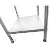 Arbejdsbord med hjul og justerbare fødder underhylde i rustfrit stål 800x600x850/930mm | Adexa WT6080CWO