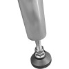 Arbejdsbord med hjul og justerbare fødder underhylde i rustfrit stål 800x600x850/930mm | Adexa WT6080CWO
