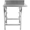 Dispenser i venstre side 600x650x850mm med opvaskekurvholder med Kant i rustfrit stål | Adexa WTF6065R