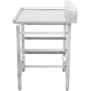 Dispenser i venstre side 600x650x850mm med opvaskekurvholder med Kant i rustfrit stål | Adexa WTF6065R