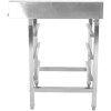 Dispenser i venstre side 600x650x850mm med opvaskekurvholder med Kant i rustfrit stål | Adexa WTF6065R