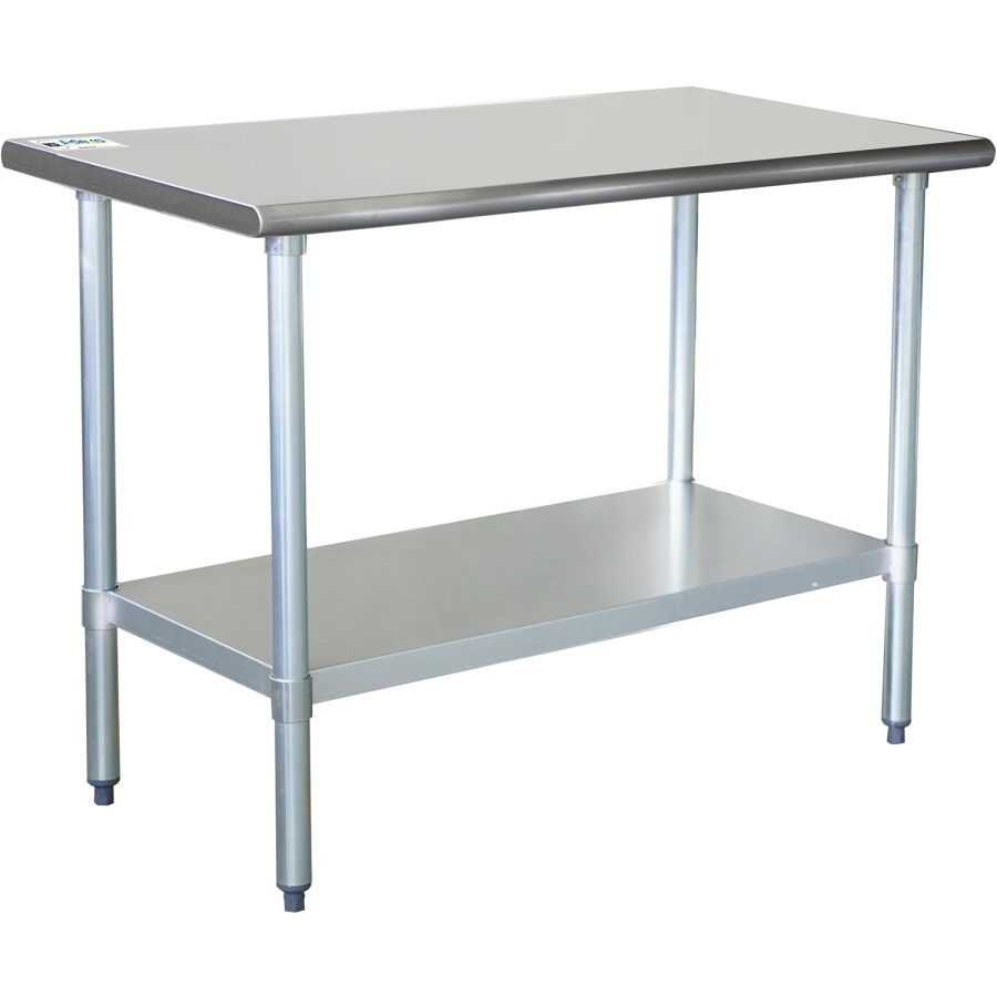 Arbejdsbord i rustfrit stål Underhylde 900x700x900mm | Adexa ETW9070