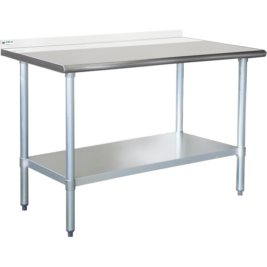 Arbejdsbord i rustfrit stål med underhylde 1500x700x900mm | Adexa ETW15070B