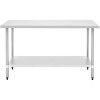 Arbejdsbænk i rustfrit og galvaniseret stål med underhylde 1200x700x900mm | Adexa WT70120G