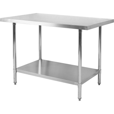 Kommercielt arbejdsbord i rustfrit stål Bundhylde 800x700x900mm | Adexa WT7080WO
