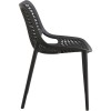Spisebordsstol i plast og glasfiber sort indendørs/udendørs | Adexa WW036BLACK