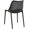 Spisebordsstol i plast og glasfiber sort indendørs/udendørs | Adexa WW036BLACK