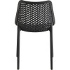 Spisebordsstol i plast og glasfiber sort indendørs/udendørs | Adexa WW036BLACK