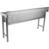 Smal grovvask rustfrit stål 1 stor skål Kant 2000x450x800mm Runde ben | Adexa YDPS20038