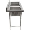 Vask i rustfrit stål 1570x600x900mm 3 stativer Kant | Adexa YDRST345A