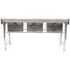 Vask i rustfrit stål 1570x600x900mm 3 stativer Kant | Adexa YDRST345A