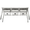 Vask i rustfrit stål 1570x600x900mm 3 stativer Kant | Adexa YDRST345A