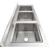 Vask i rustfrit stål 1570x600x900mm 3 stativer Kant | Adexa YDRST345A