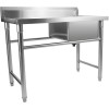 Køkkenvask i rustfrit stål 1080x600x900mm 1 skuffe til højre Splashback | Adexa YDRST60110R