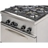 Professionel gaskomfur gasovn 6 brændere 48kW+7,5kW | Adexa Hotmax 900 GR932