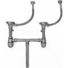 Eksklusiv håndlavet skuffe 2 vaske 755x440x220mm Topmontering Rustfrit stål R10 hjørne | Adexa 103434D