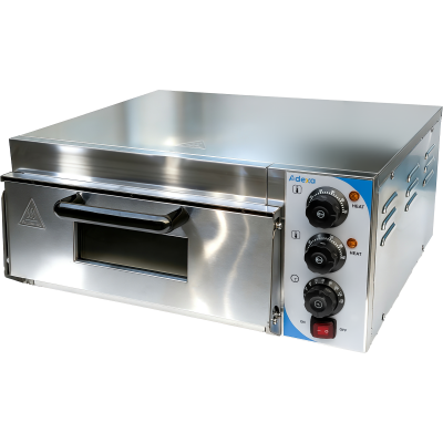 Professionel elektrisk pizzaovn, 2 kW, 360 x 360 mm pizzasten, 350 grader | Adexa IEP114