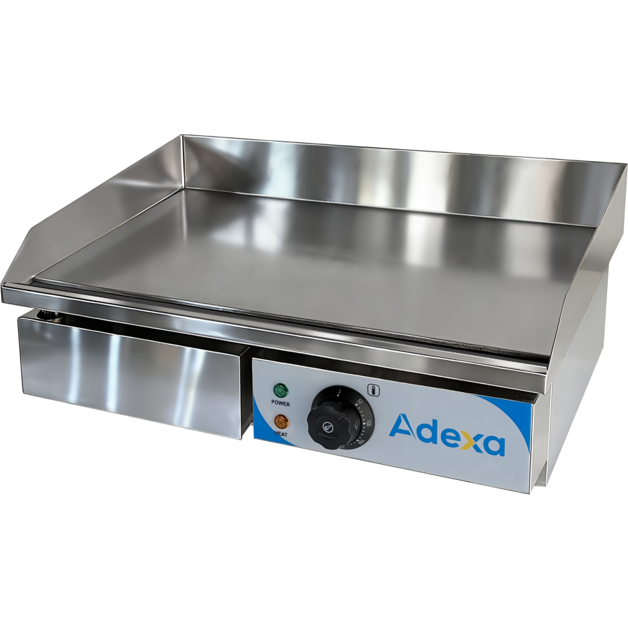 Professionel stegeplade, glat, 550 x 430 x 240 mm, 3 kW, el | Adexa IWG818