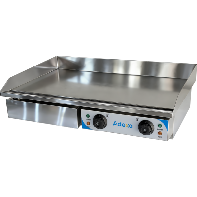 Professionel stegeplade, glat, 730 x 470 x 240 mm, 2 x 2,2 kW, el | Adexa IWG820