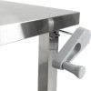 Højdejusterbart arbejdsbord i rustfrit stål 1200 x 600 x 700–1000 mm med hylde nedenunder | Adexa MCEWB60120