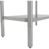 Højdejusterbart arbejdsbord i rustfrit stål 1200 x 600 x 700–1000 mm med hylde nedenunder | Adexa MCEWB60120