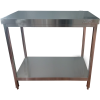 Arbejdsbord i rustfrit stål Underhylde Firkantede ben 1800x600x900mm | Adexa QNH1182