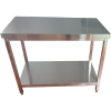 Arbejdsbord i rustfrit stål Underhylde Firkantede ben 1800x600x900mm | Adexa QNH1182