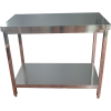 Arbejdsbord i rustfrit stål Underhylde Firkantede ben 1800x600x900mm | Adexa QNH1182