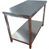 Arbejdsbord i rustfrit stål Underhylde Firkantede ben 1800x600x900mm | Adexa QNH1182
