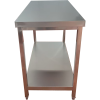 Arbejdsbord i rustfrit stål Underhylde Firkantede ben 1800x600x900mm | Adexa QNH1182
