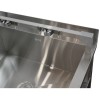 Lav håndvask/moppevask med moppeholder i rustfrit stål 1 stor vask Stænkplade 1500x600x660mm Firkantede ben | Adexa SMSJYLR15060