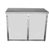 Vægskab med glasskydedøre i rustfrit stål 1000x400x800mm | Adexa SWCGDHH100402