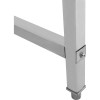 Arbejdsbord i rustfrit stål Uden underhylde Med bagkant 400x600x900mm | Adexa SWTB6040B