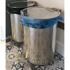 Affaldsspand i rustfrit stål med hjulpedal 60 liter | Adexa AD5903