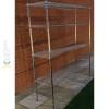 Reol i forkromet stål med 4 hylder 1500x450x1800mm | Adexa WH15045180A4C