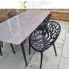 Spisebordsstol / restaurantstol plast sort indendørs/udendørs | Adexa WW030BLACK